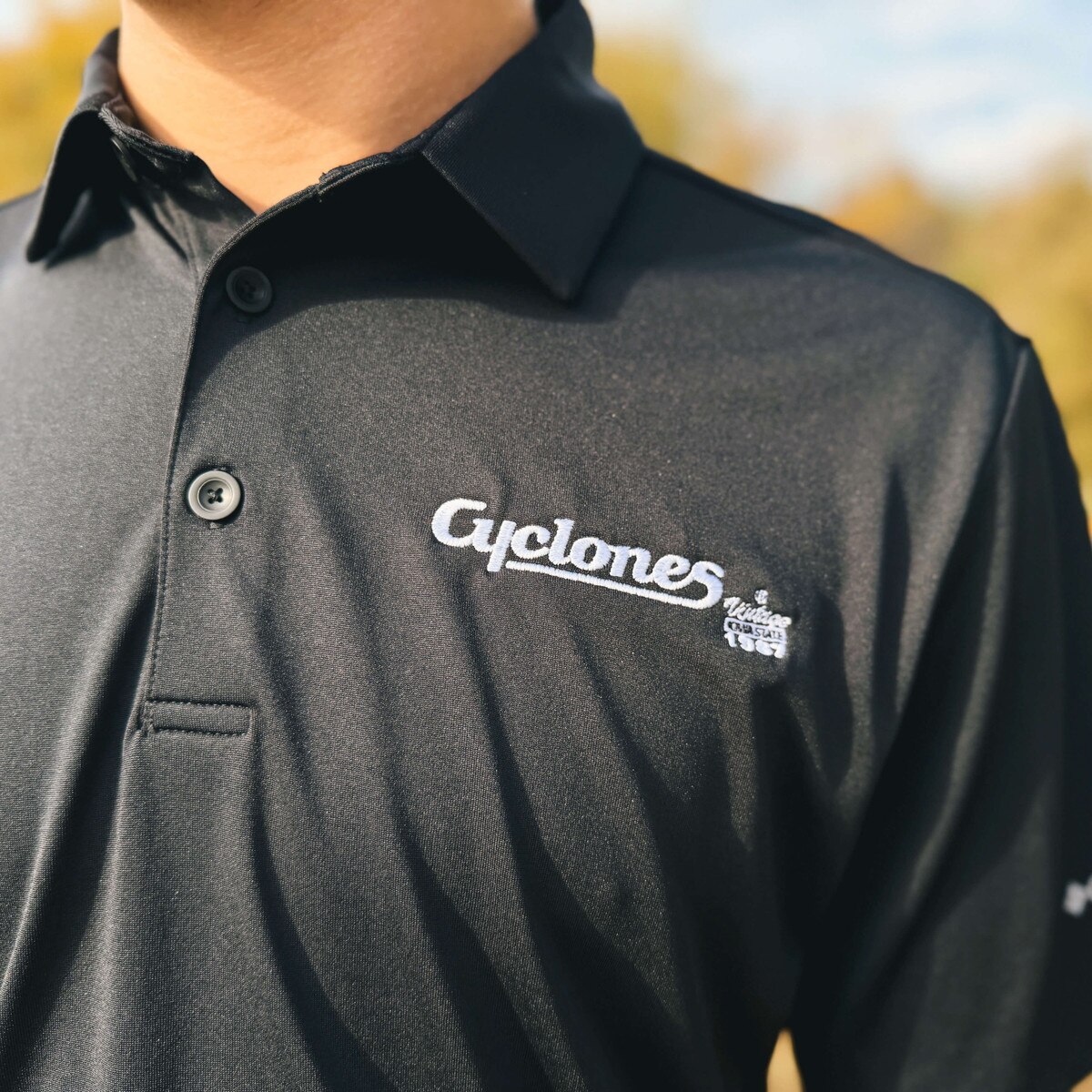Columbia Cyclones Script Black Polo